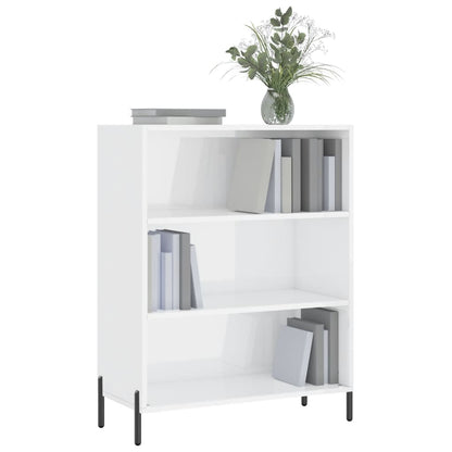 Schappenkast 69,5X32,5X90 Cm Bewerkt Hout Hoogglans Wit
