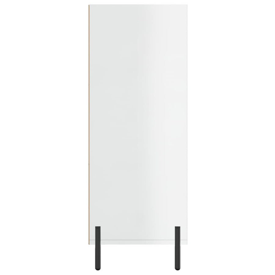 Schappenkast 69,5X32,5X90 Cm Bewerkt Hout Hoogglans Wit