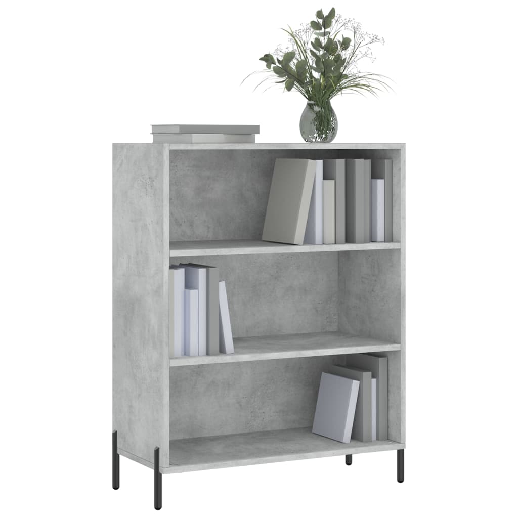 Schappenkast 69,5X32,5X90 Cm Bewerkt Hout Betongrijs