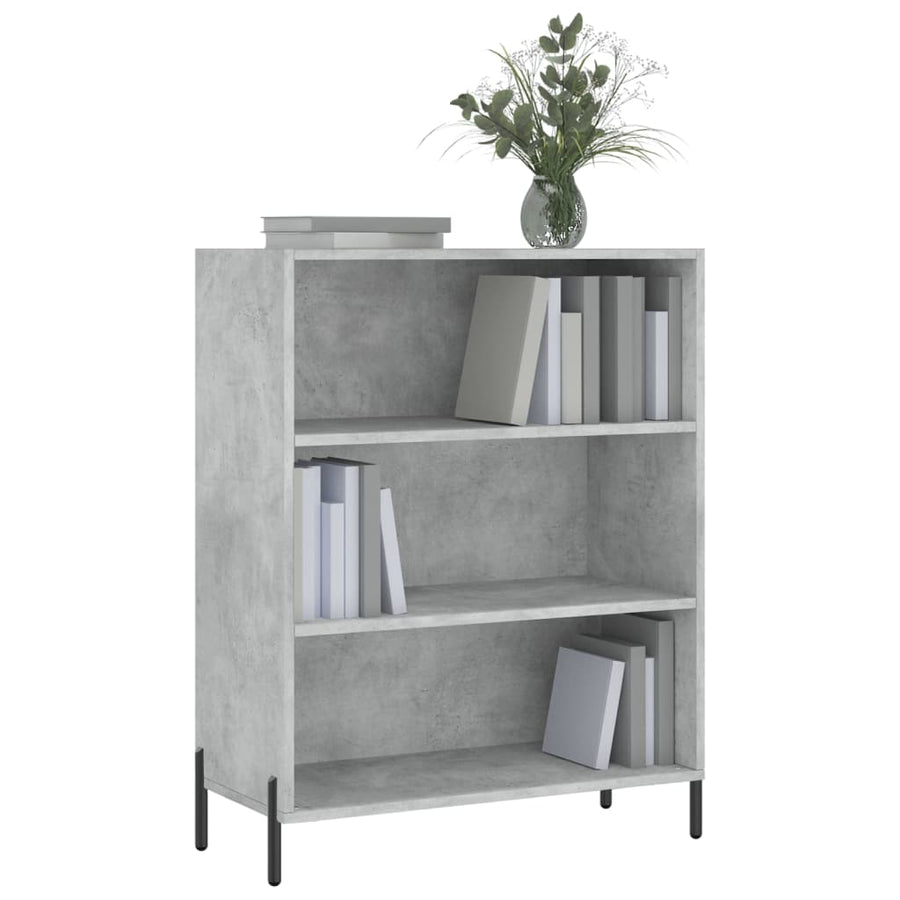 Schappenkast 69,5X32,5X90 Cm Bewerkt Hout Betongrijs