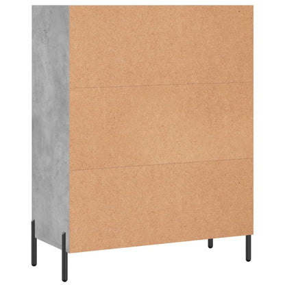 Schappenkast 69,5X32,5X90 Cm Bewerkt Hout Betongrijs