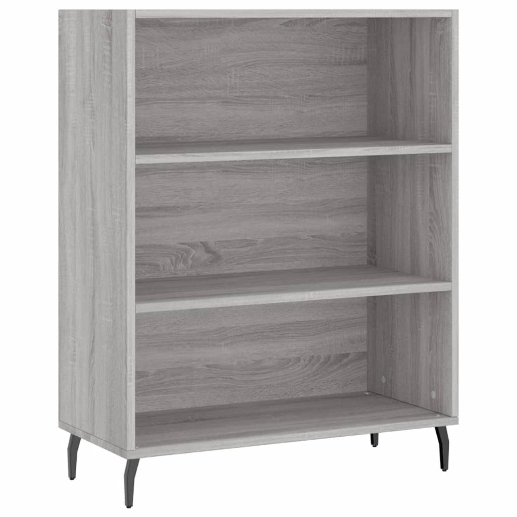Schappenkast 69,5X32,5X90 Cm Bewerkt Hout Grijs Sonoma Eiken