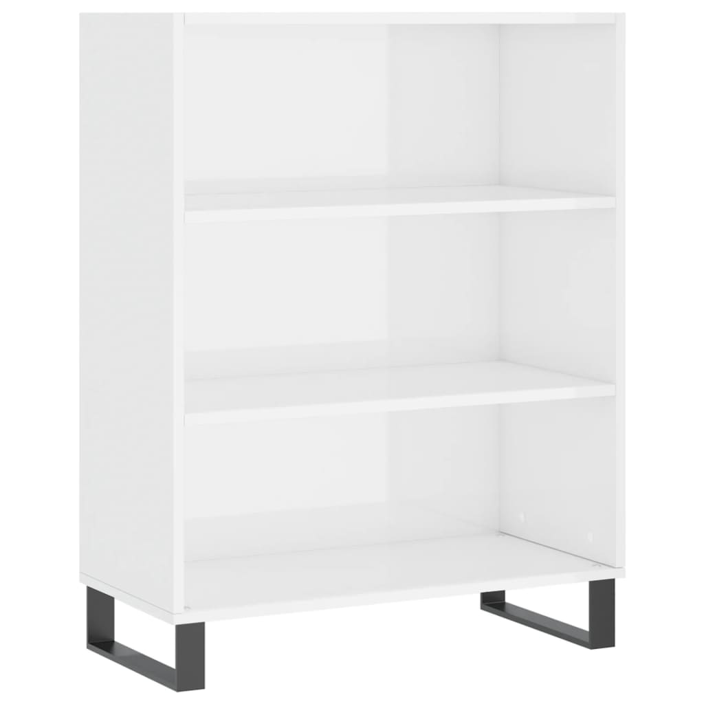 Schappenkast 69,5X32,5X90 Cm Bewerkt Hout Hoogglans Wit