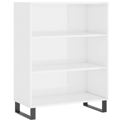Schappenkast 69,5X32,5X90 Cm Bewerkt Hout Hoogglans Wit