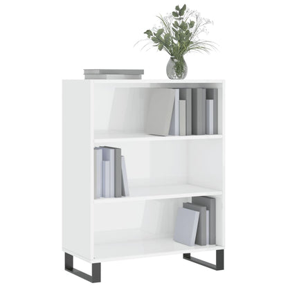 Schappenkast 69,5X32,5X90 Cm Bewerkt Hout Hoogglans Wit