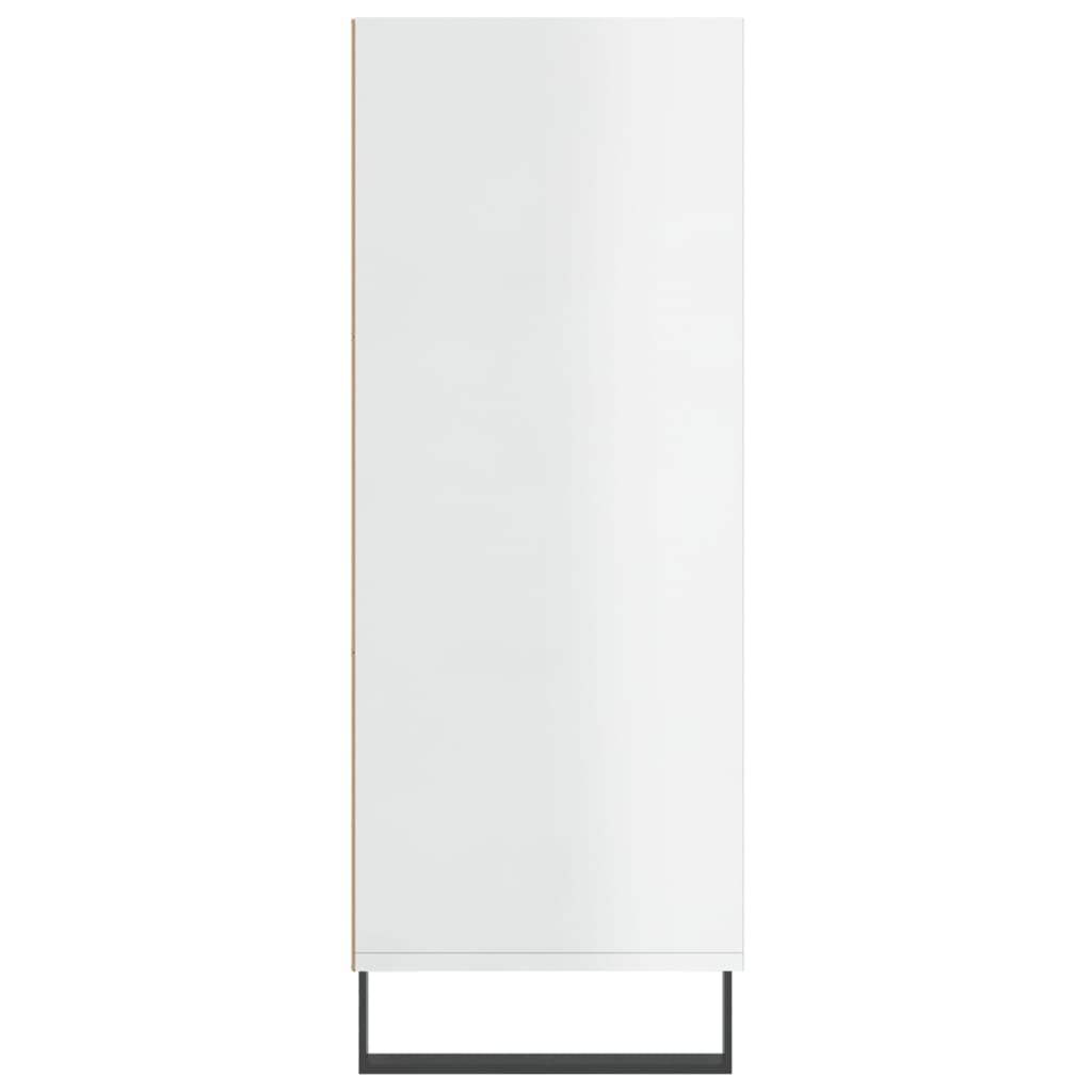 Schappenkast 69,5X32,5X90 Cm Bewerkt Hout Hoogglans Wit