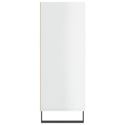Schappenkast 69,5X32,5X90 Cm Bewerkt Hout Hoogglans Wit