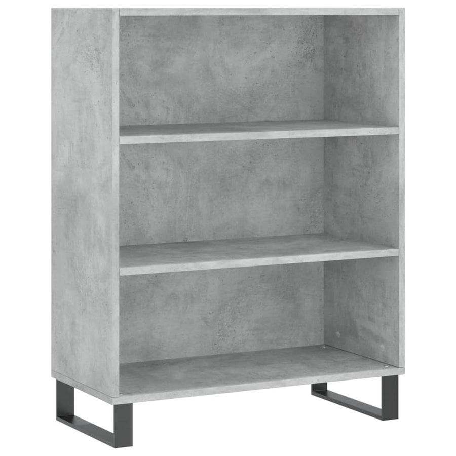 Schappenkast 69,5X32,5X90 Cm Bewerkt Hout Betongrijs