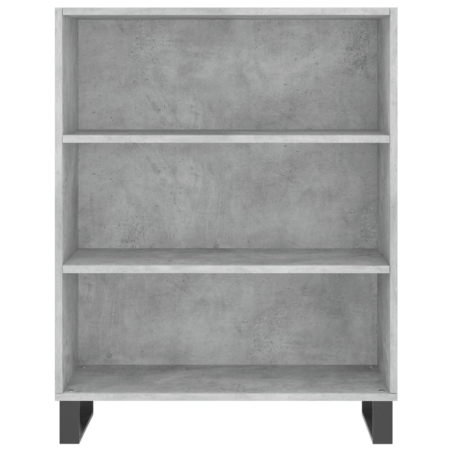 Schappenkast 69,5X32,5X90 Cm Bewerkt Hout Betongrijs