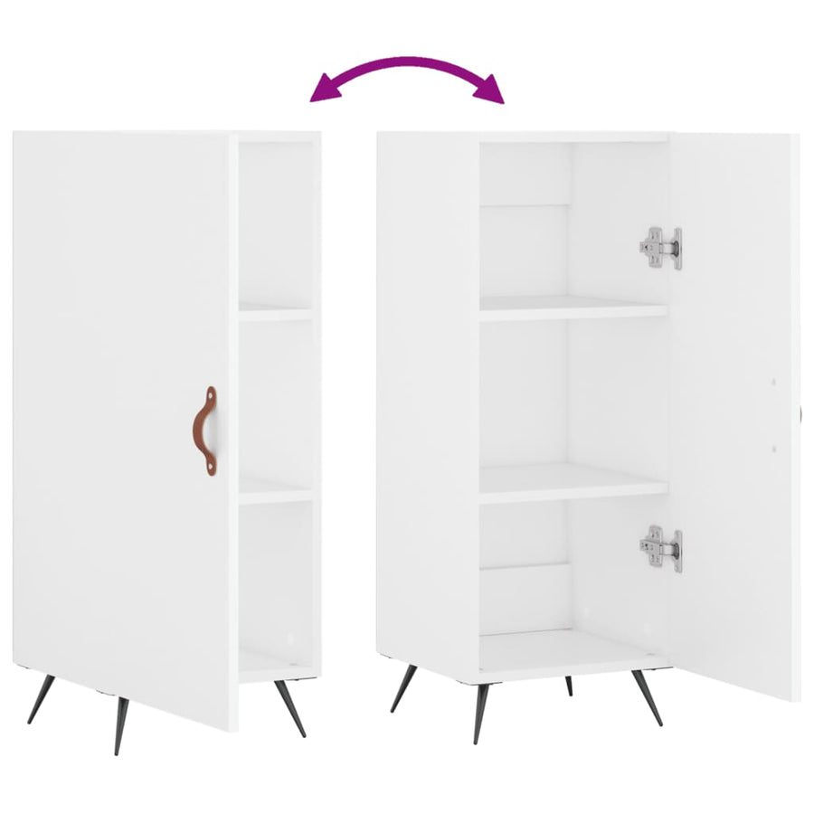 Dressoir 34,5X34X90 Cm Bewerkt Hout Wit