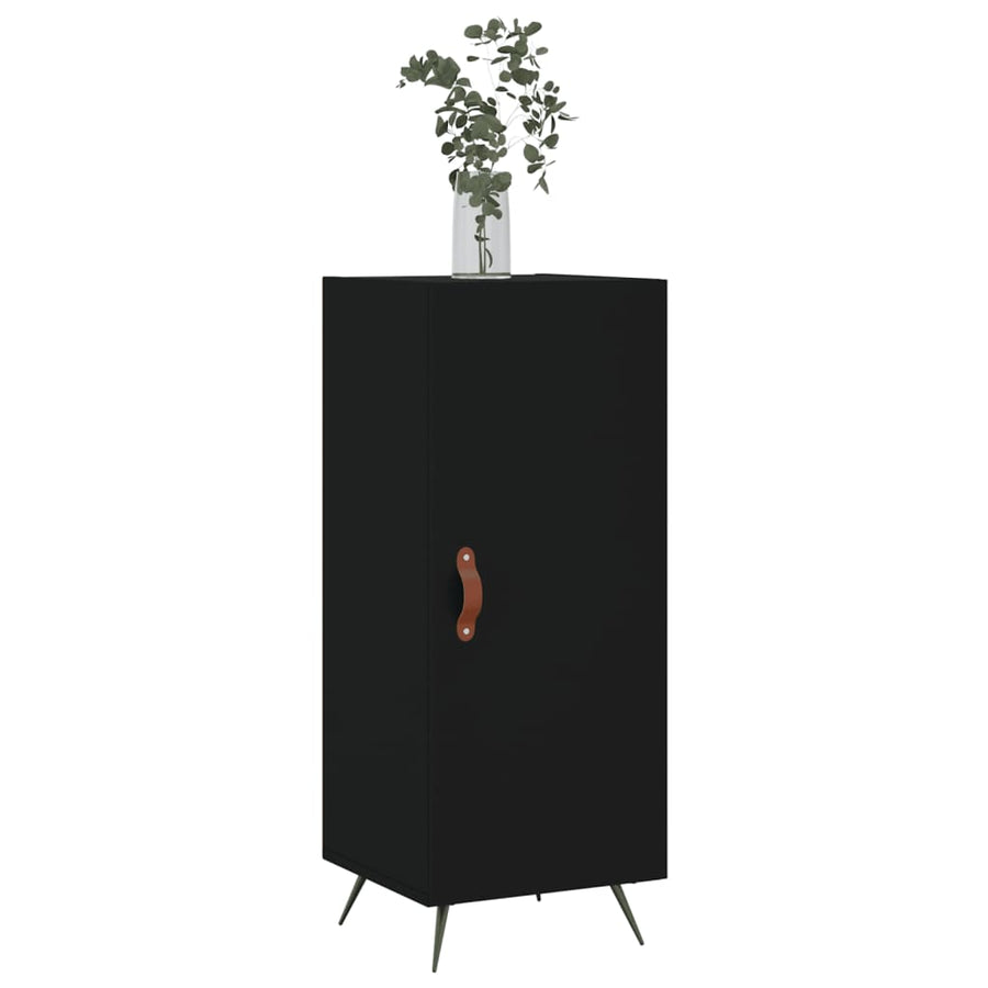 Dressoir 34,5X34X90 Cm Bewerkt Hout Zwart