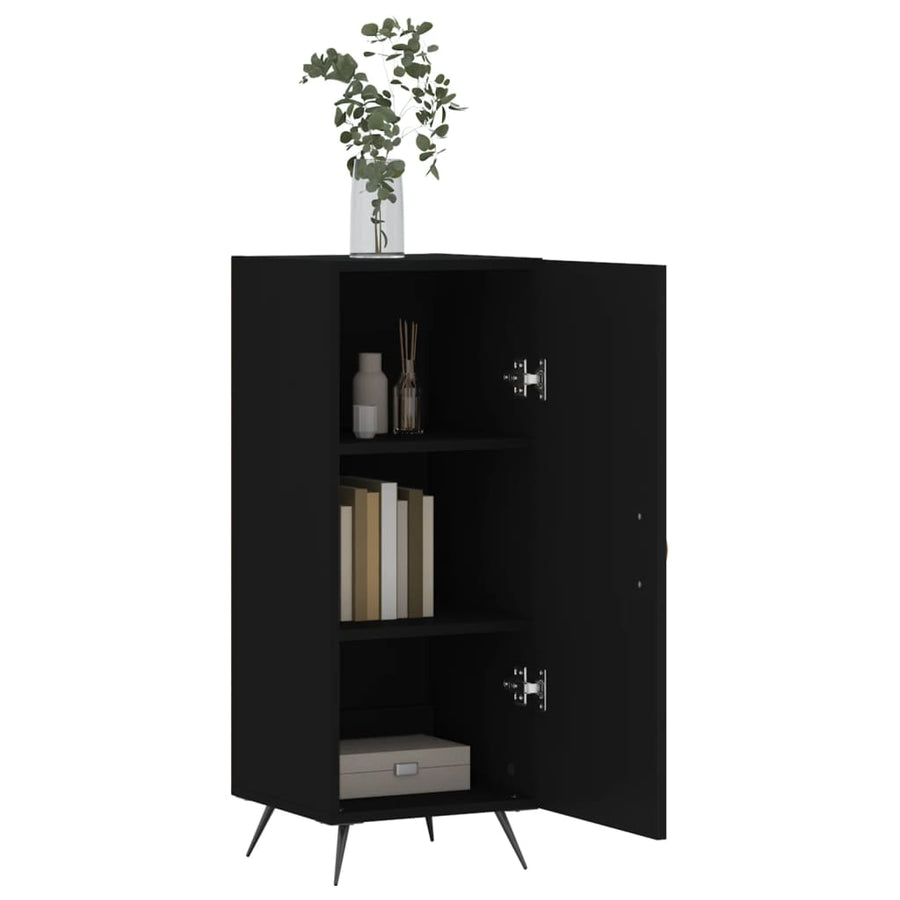Dressoir 34,5X34X90 Cm Bewerkt Hout Zwart