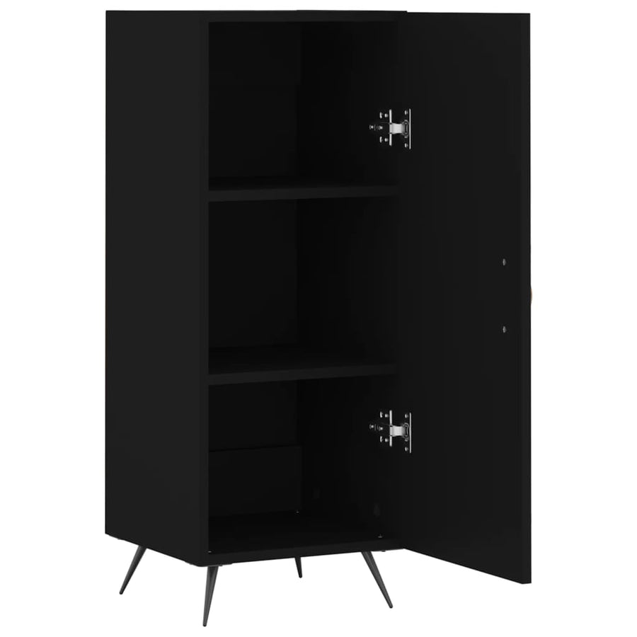 Dressoir 34,5X34X90 Cm Bewerkt Hout Zwart