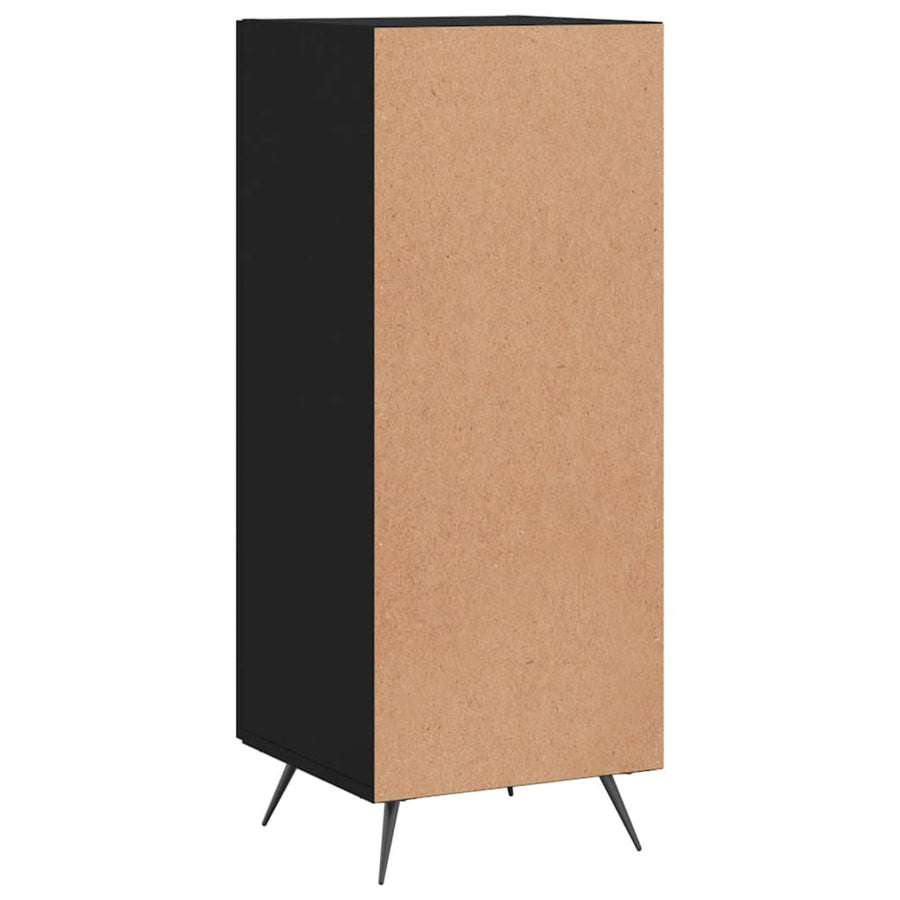 Dressoir 34,5X34X90 Cm Bewerkt Hout Zwart