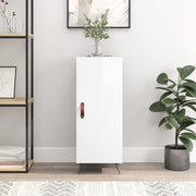 Sideboard 34.5x34x90 cm engineered wood high gloss white