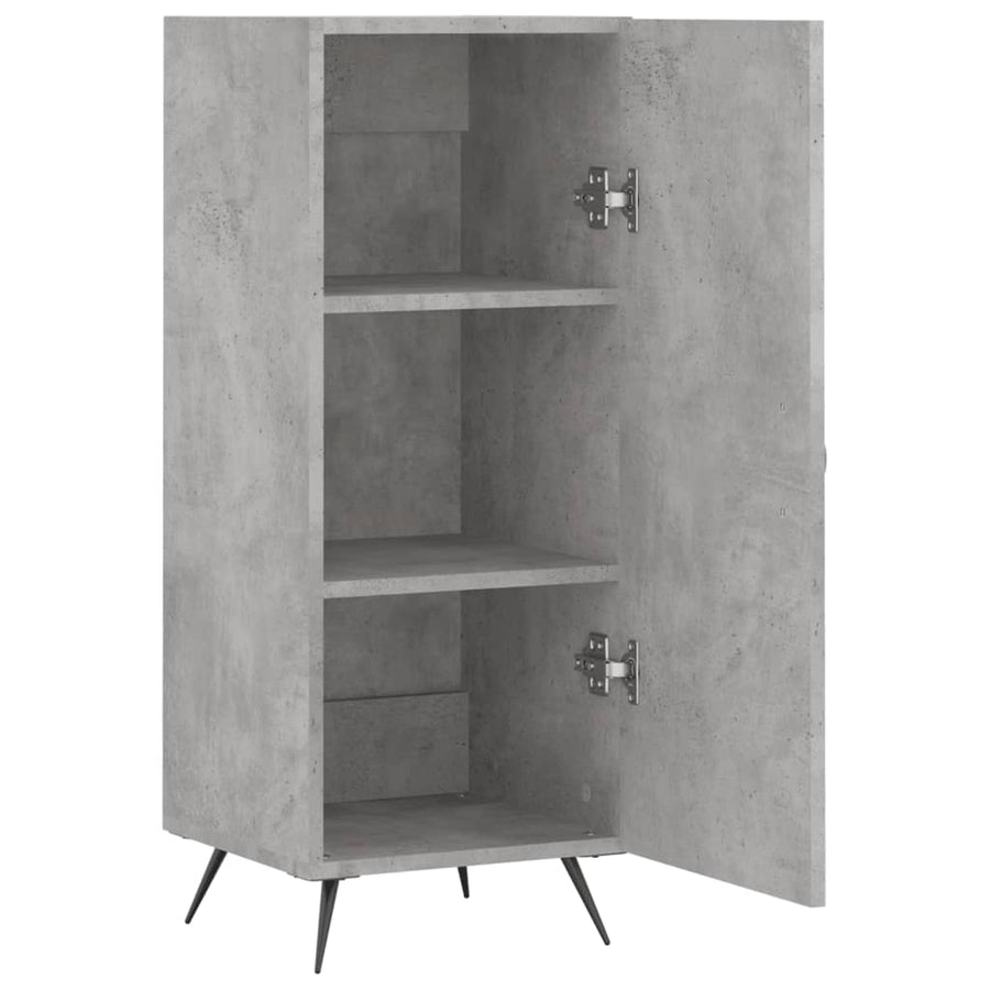 Dressoir 34,5X34X90 Cm Bewerkt Hout Betongrijs