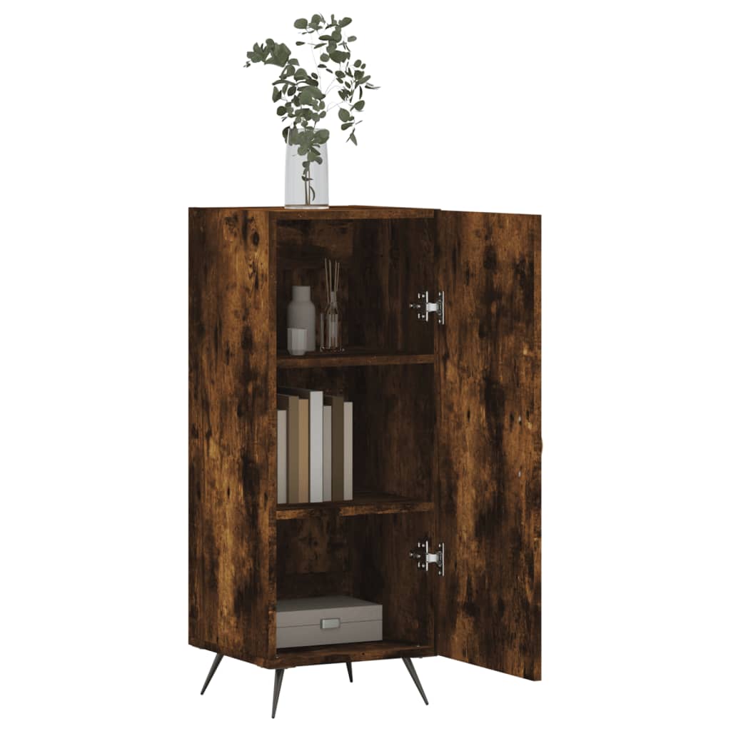 Dressoir 34,5X34X90 Cm Bewerkt Hout Gerookt Eiken