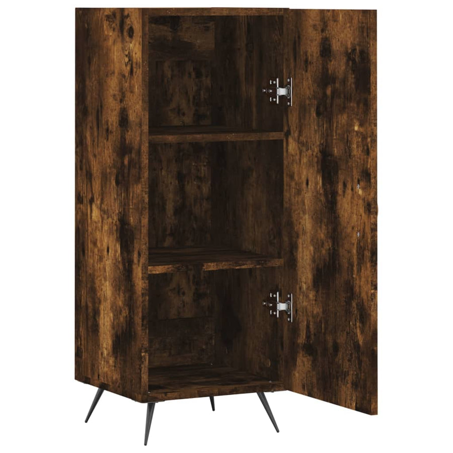 Dressoir 34,5X34X90 Cm Bewerkt Hout Gerookt Eiken