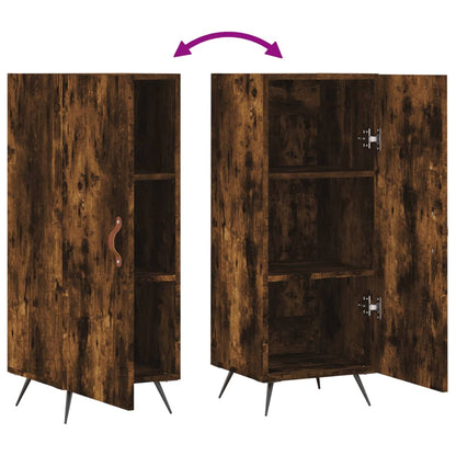 Dressoir 34,5X34X90 Cm Bewerkt Hout Gerookt Eiken