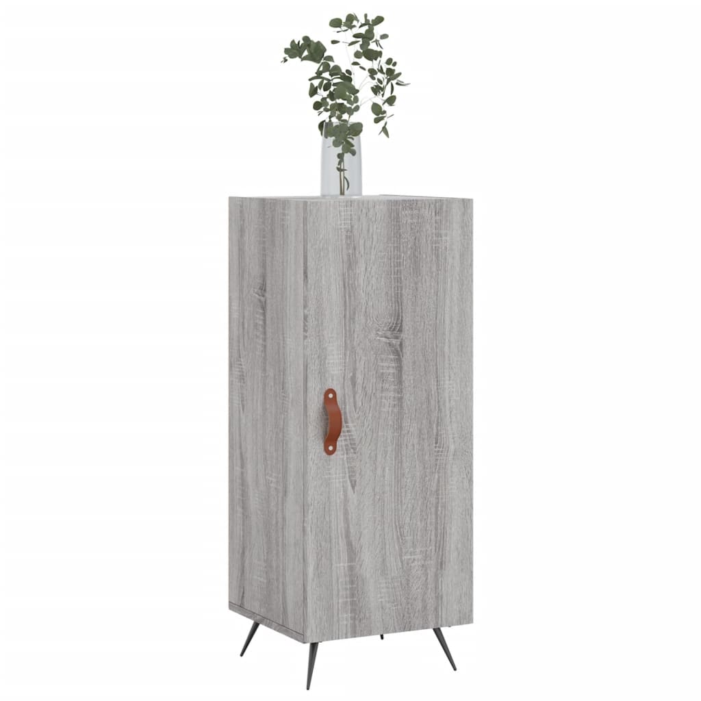 Dressoir 34,5X34X90 Cm Bewerkt Hout Grijs Sonoma Eikenkleurig