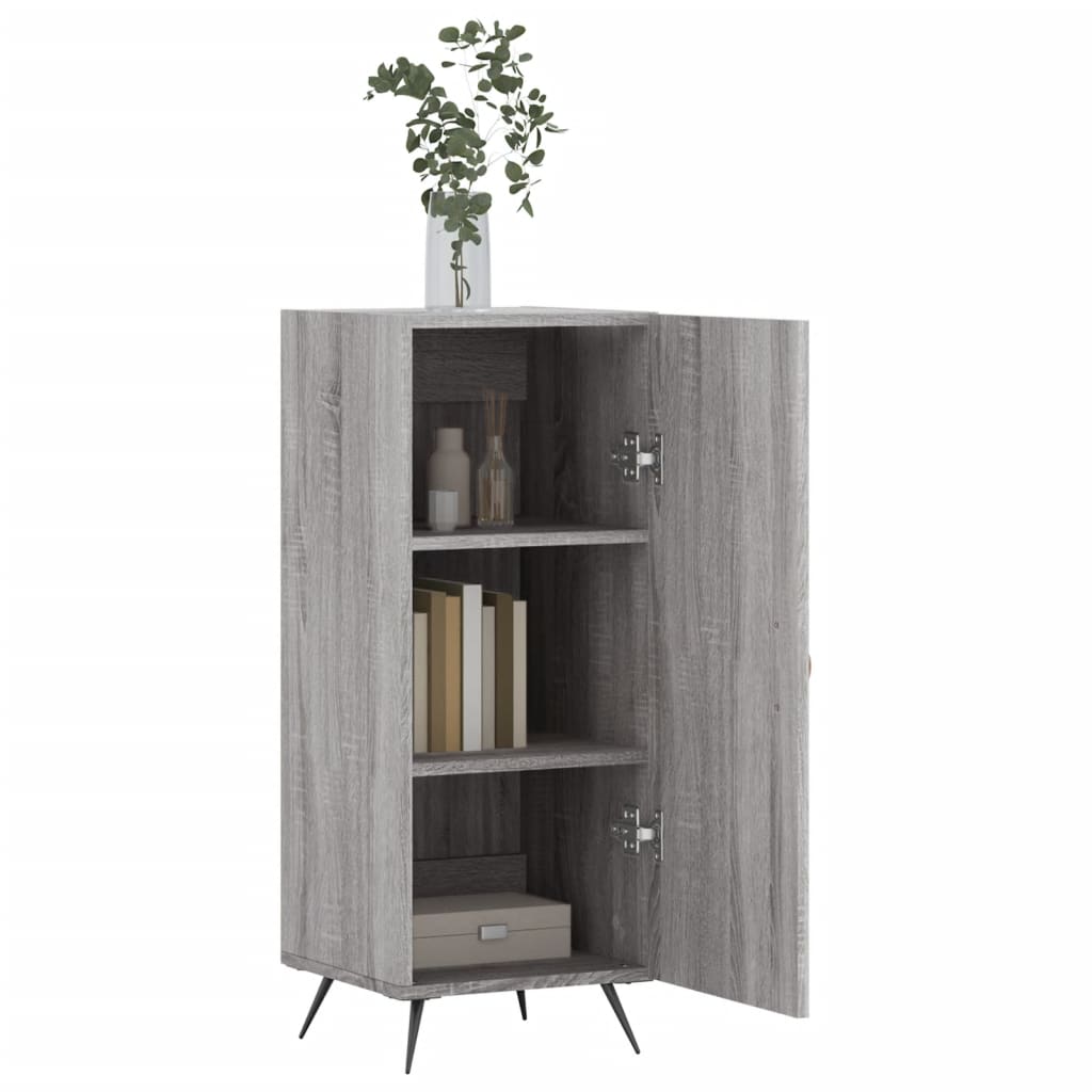 Dressoir 34,5X34X90 Cm Bewerkt Hout Grijs Sonoma Eikenkleurig