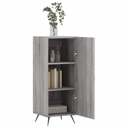 Dressoir 34,5X34X90 Cm Bewerkt Hout Grijs Sonoma Eikenkleurig