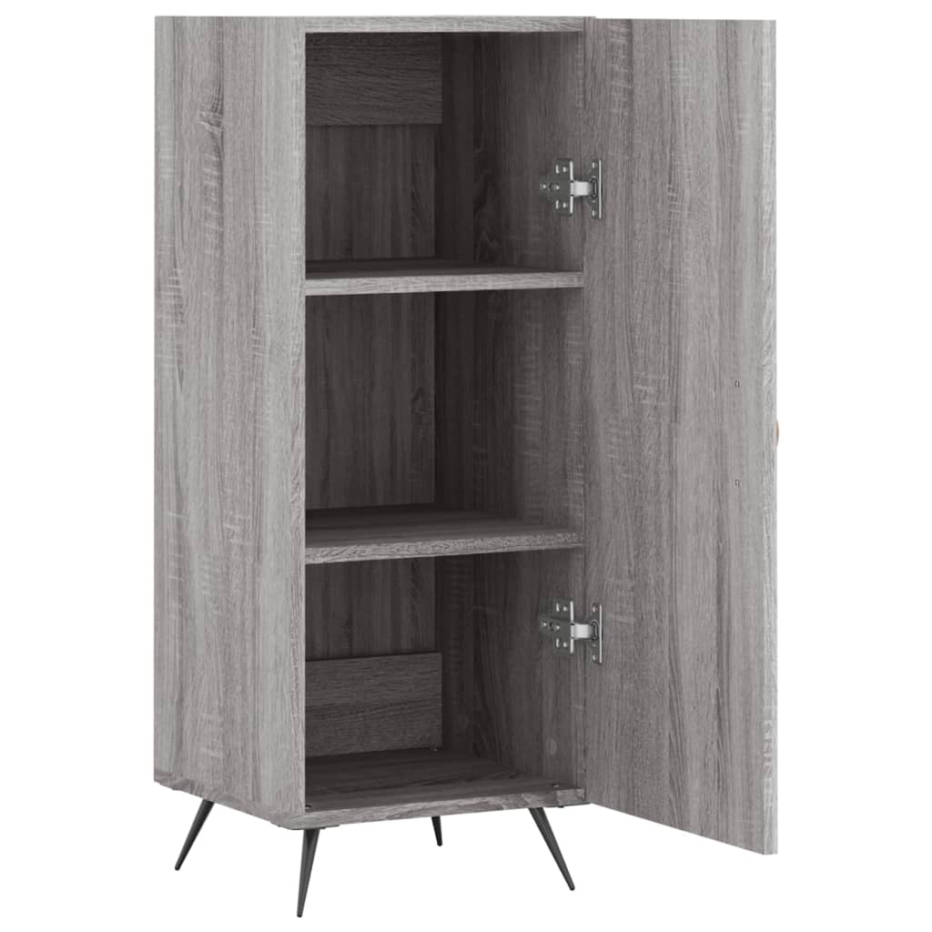 Dressoir 34,5X34X90 Cm Bewerkt Hout Grijs Sonoma Eikenkleurig