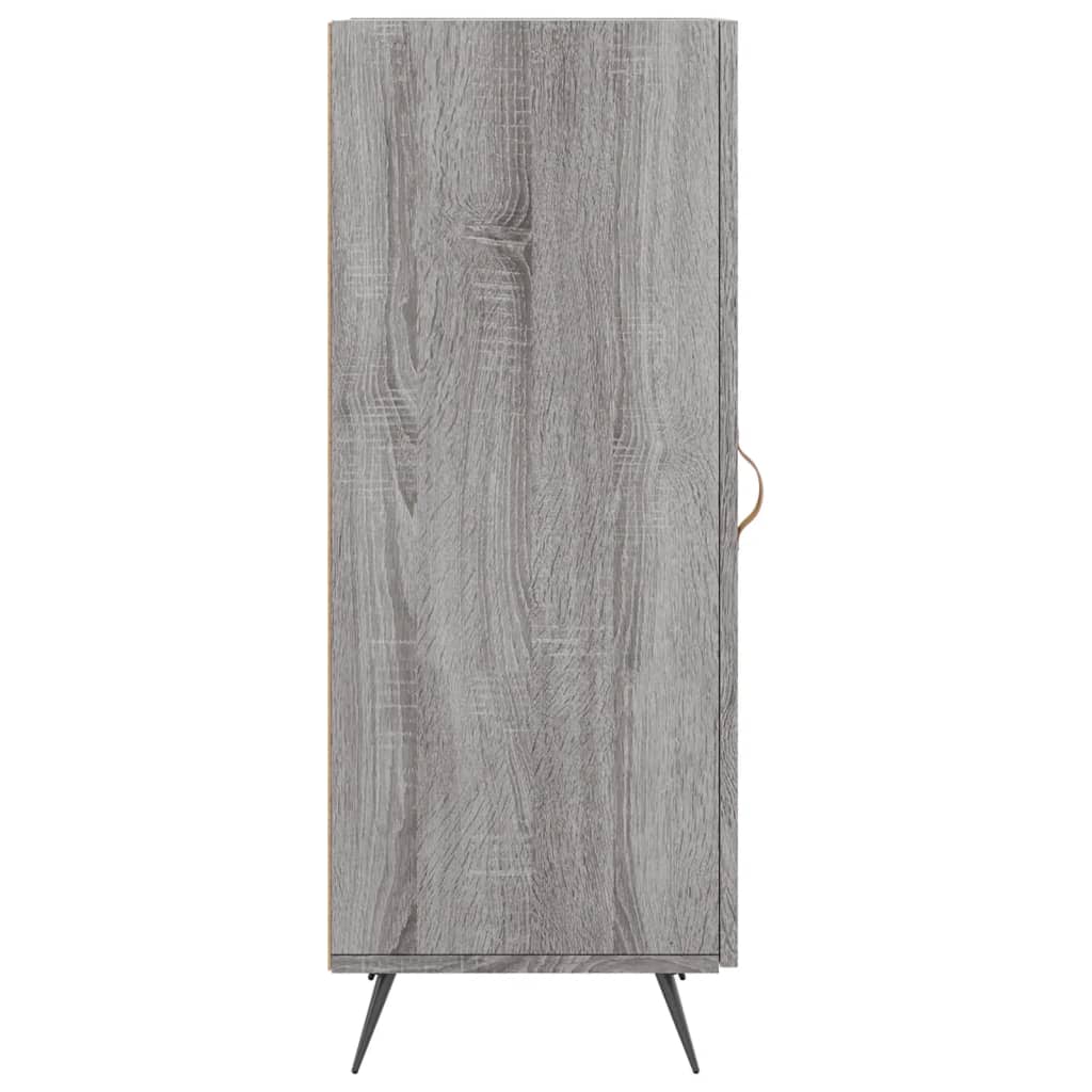 Dressoir 34,5X34X90 Cm Bewerkt Hout Grijs Sonoma Eikenkleurig