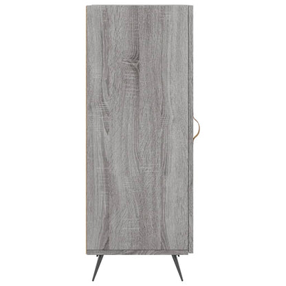 Dressoir 34,5X34X90 Cm Bewerkt Hout Grijs Sonoma Eikenkleurig