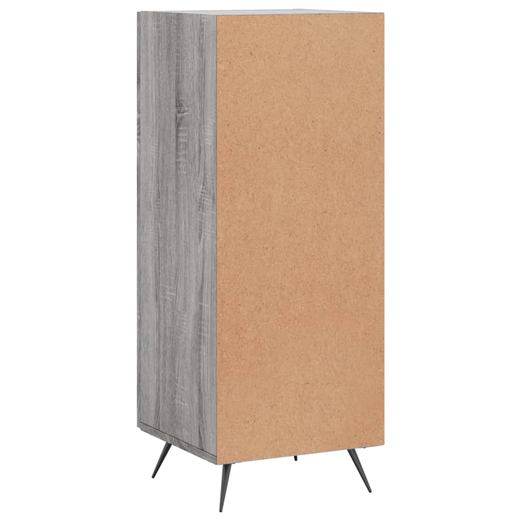 Dressoir 34,5X34X90 Cm Bewerkt Hout Grijs Sonoma Eikenkleurig