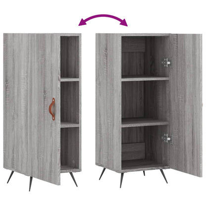 Dressoir 34,5X34X90 Cm Bewerkt Hout Grijs Sonoma Eikenkleurig