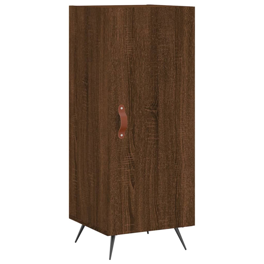Dressoir 34,5X34X90 Cm Bewerkt Hout Bruin Eikenkleur