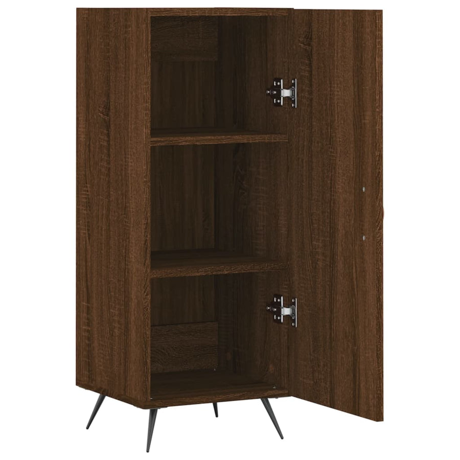 Dressoir 34,5X34X90 Cm Bewerkt Hout Bruin Eikenkleur