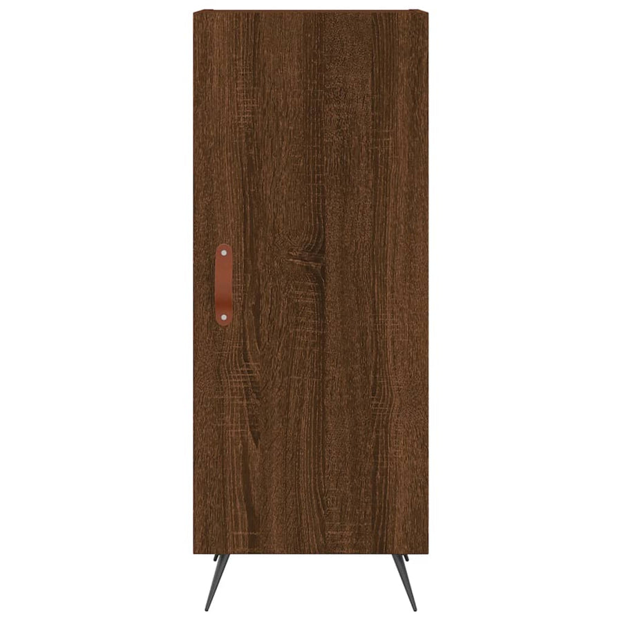 Dressoir 34,5X34X90 Cm Bewerkt Hout Bruin Eikenkleur