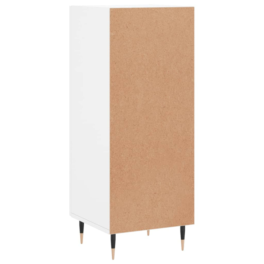 Dressoir 34,5X34X90 Cm Bewerkt Hout Hoogglans Wit