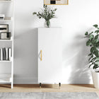 Sideboard 34.5x34x90 cm engineered wood high gloss white