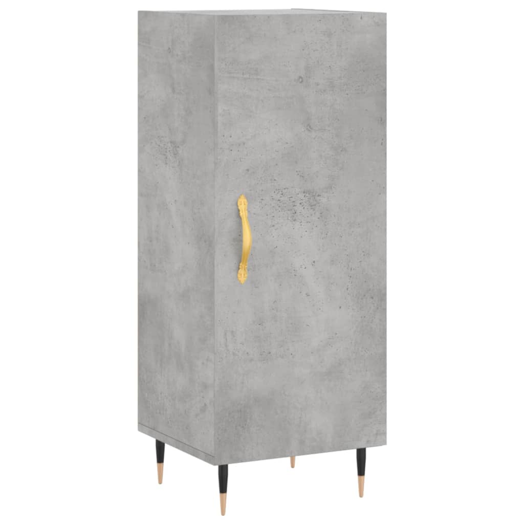 Dressoir 34,5X34X90 Cm Bewerkt Hout Betongrijs
