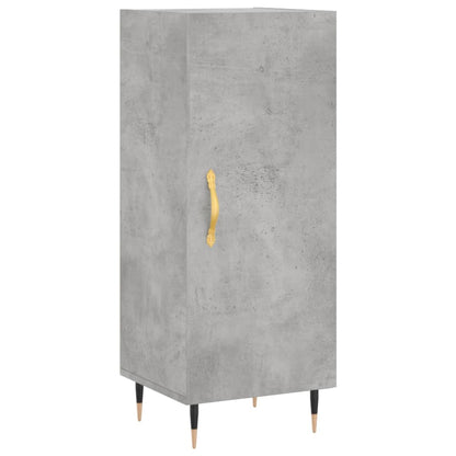 Dressoir 34,5X34X90 Cm Bewerkt Hout Betongrijs