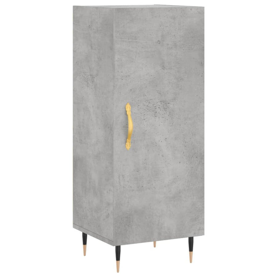 Dressoir 34,5X34X90 Cm Bewerkt Hout Betongrijs