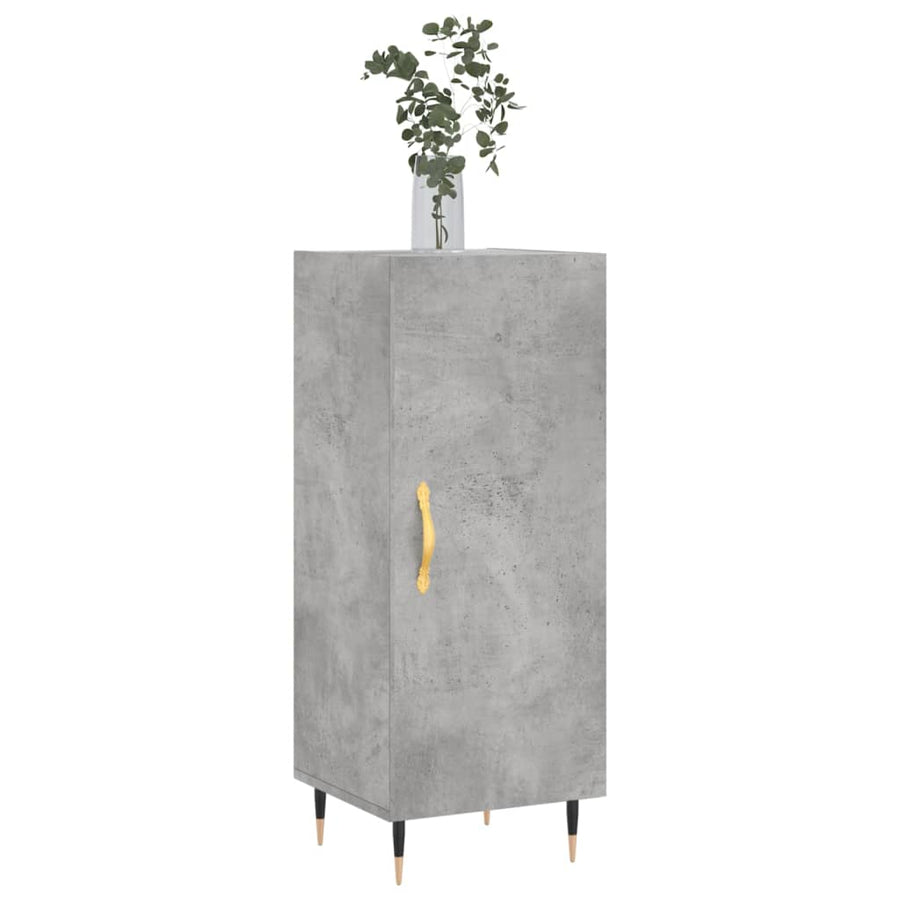 Dressoir 34,5X34X90 Cm Bewerkt Hout Betongrijs