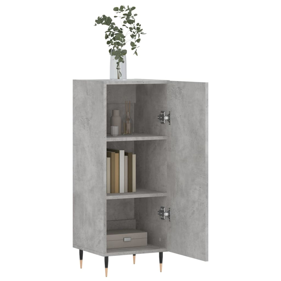 Dressoir 34,5X34X90 Cm Bewerkt Hout Betongrijs