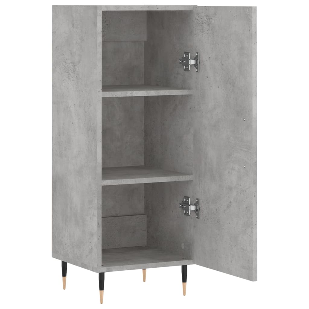 Dressoir 34,5X34X90 Cm Bewerkt Hout Betongrijs
