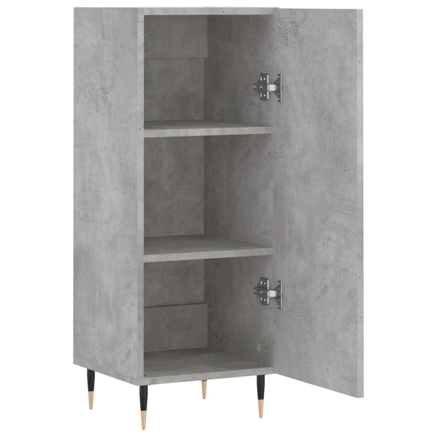 Dressoir 34,5X34X90 Cm Bewerkt Hout Betongrijs