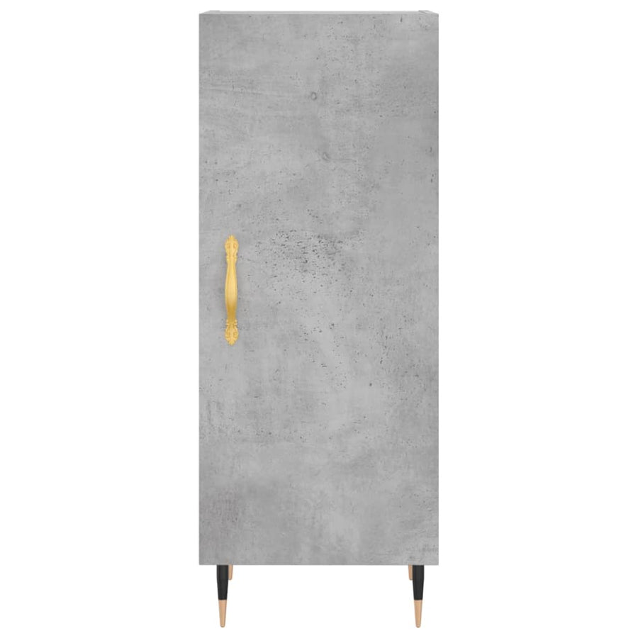 Dressoir 34,5X34X90 Cm Bewerkt Hout Betongrijs