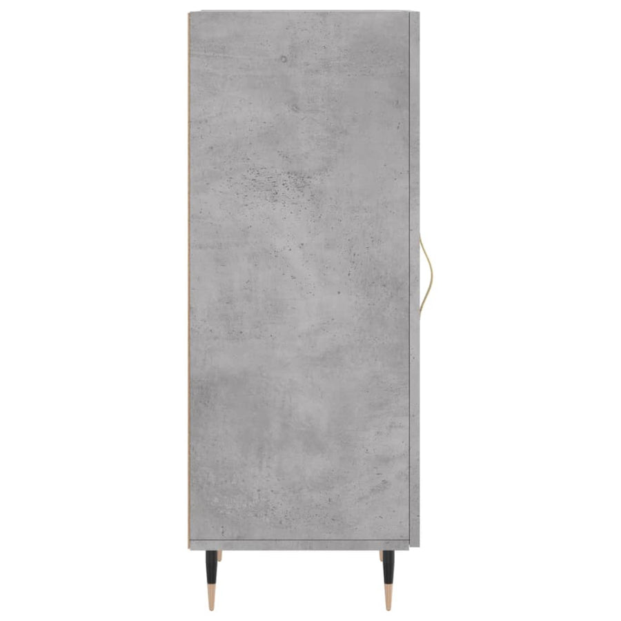 Dressoir 34,5X34X90 Cm Bewerkt Hout Betongrijs