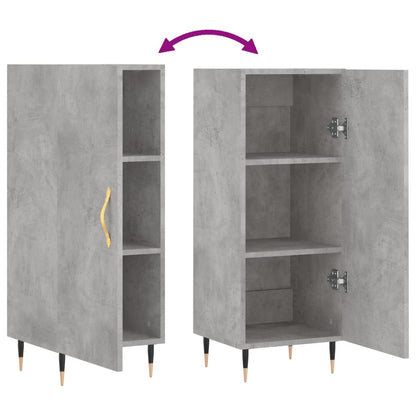 Dressoir 34,5X34X90 Cm Bewerkt Hout Betongrijs