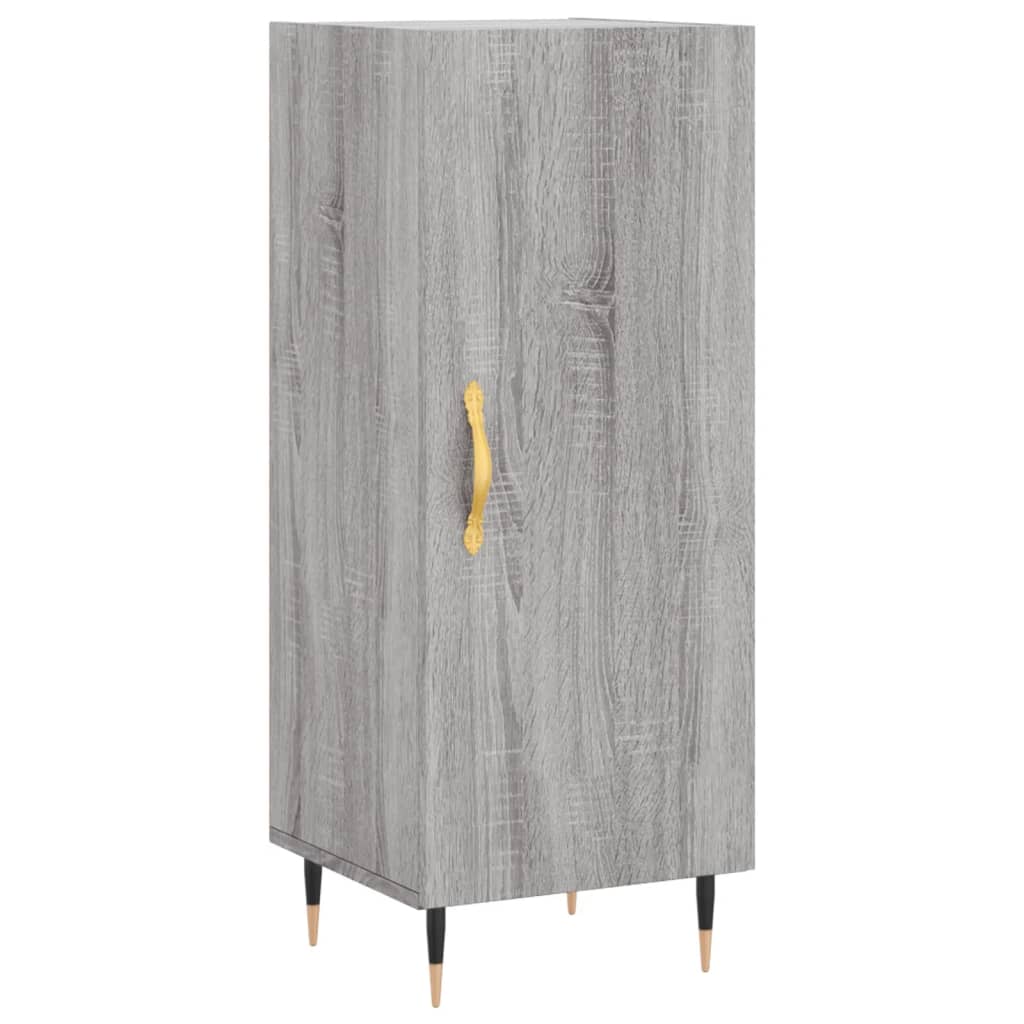 Dressoir 34,5X34X90 Cm Bewerkt Hout Grijs Sonoma Eikenkleurig