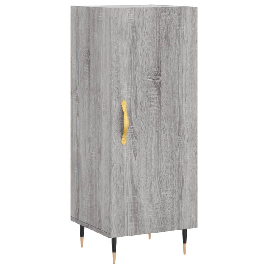 Dressoir 34,5X34X90 Cm Bewerkt Hout Grijs Sonoma Eikenkleurig