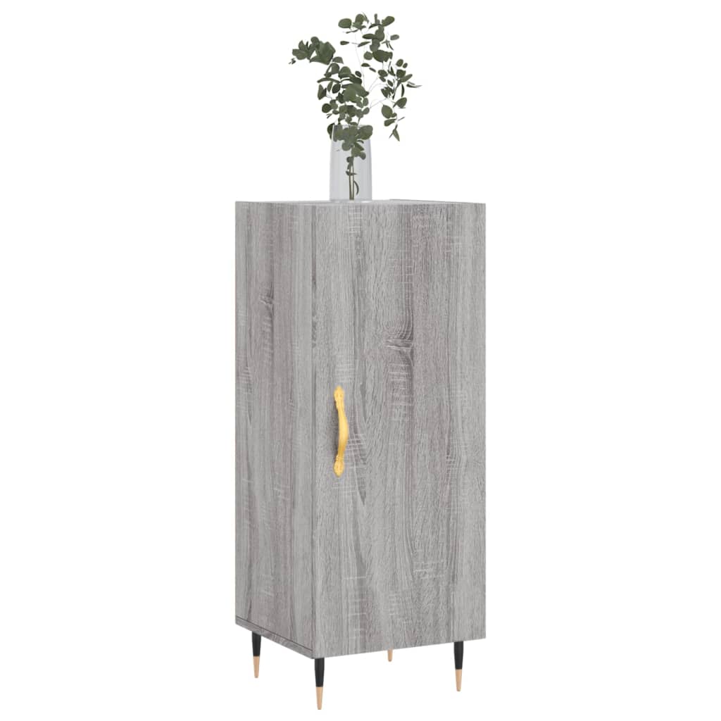 Dressoir 34,5X34X90 Cm Bewerkt Hout Grijs Sonoma Eikenkleurig