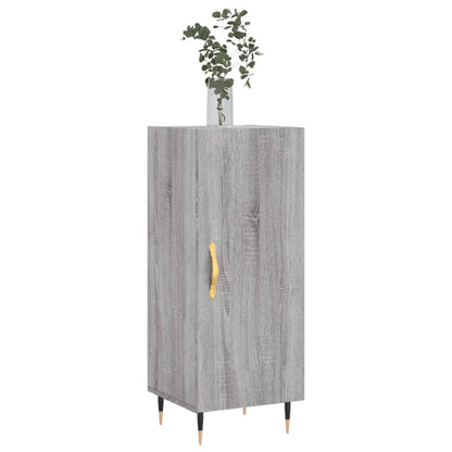 Dressoir 34,5X34X90 Cm Bewerkt Hout Grijs Sonoma Eikenkleurig